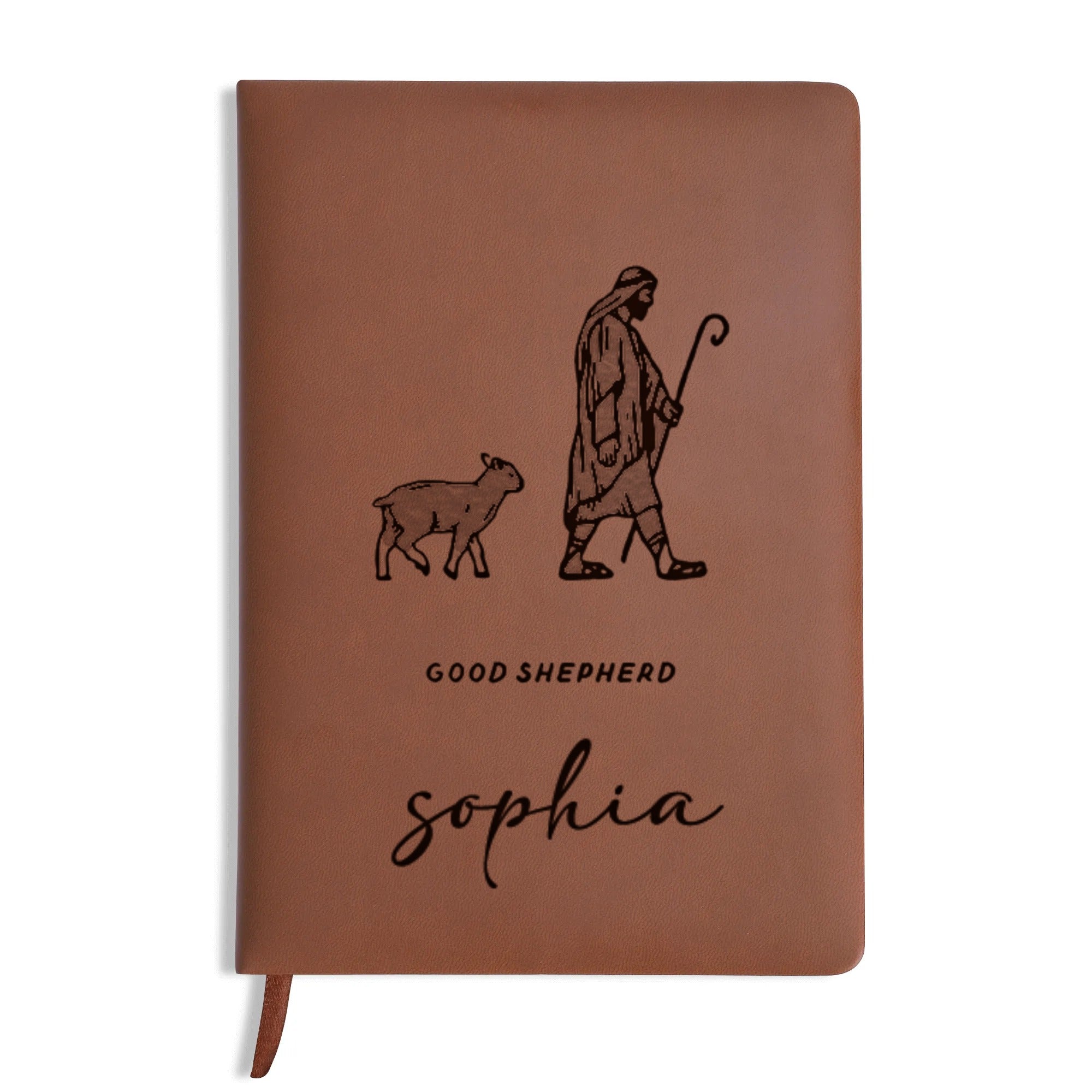 Personalized Christian Journal with "Good Shepherd" Design, Custom Name Prayer & Faith Notebook, Religious Gift, First Communion Gifts, Birthday. NBLAF25